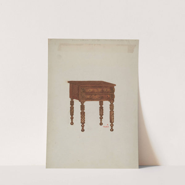 Mahogany Stand with Two Drawers by Margaret Stottlemeyer