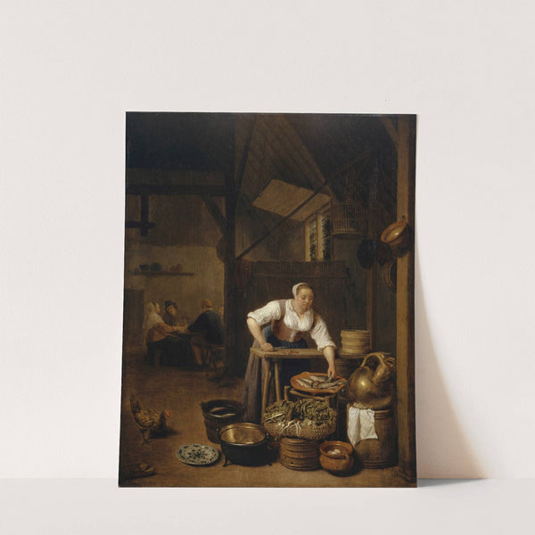 Maid Preparing Fish by Hendrik Martensz. Sorgh