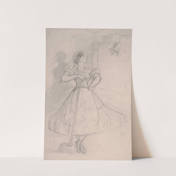 Maid with a Mop by John Leech