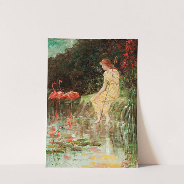 Maiden with Flamingos by Frederick Stuart Church