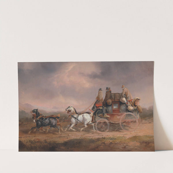 Mail Coaches on the Road- the Louth-London Royal Mail progressing at Speed by Charles Cooper Henderson