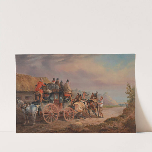 Mail Coaches on the Road- the t tolhuijs aen den tiber by Jan Asselijn