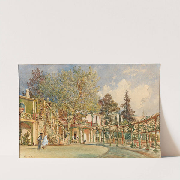 Main Courtyard of the Khan’s Palace in Bakhchisaray by Rudolf von Alt