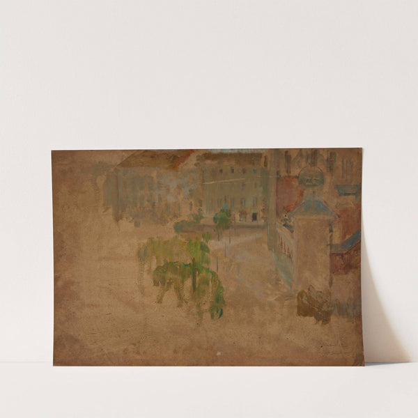 Main Market Square in Krakow – Fragment of a Street by Olga Boznanska