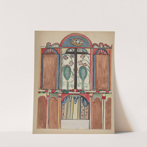 Main Reredos in Santa Cruz Church, Santa Fe County by E. Boyd