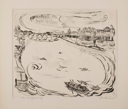 Main River Landscape, plate 6 from the portfolio ‘Faces’ (1918)
