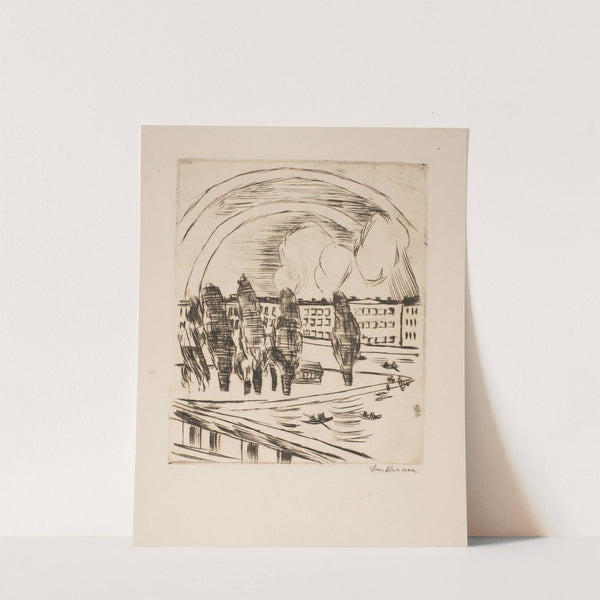 Main River Landscape with Rainbow (1923) by Max Beckmann