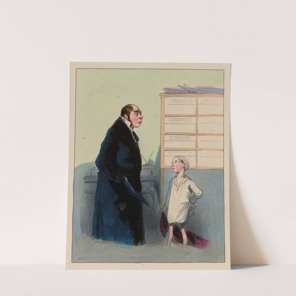 Mais pourquoi donc, Mosieu Bachu, que tu viens toujours embêter Papa comme ça pour ta mécanique (1838-1840) by Paul Gavarni