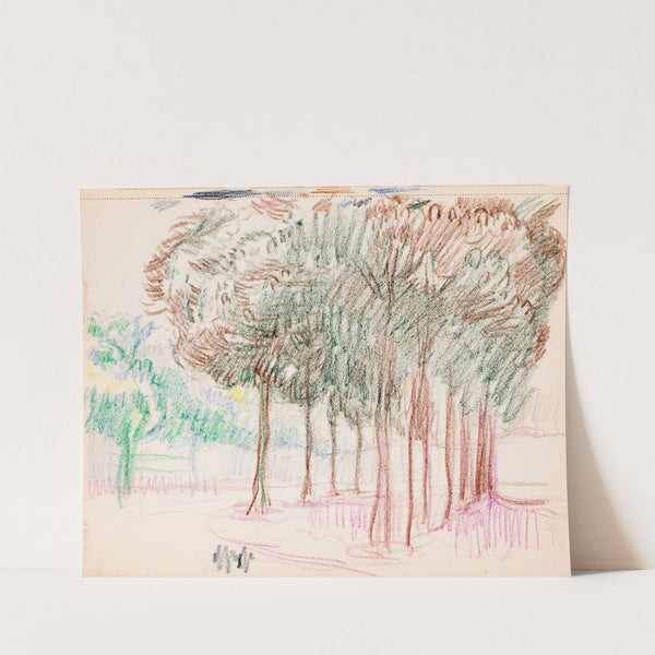 Maisema, puita by Magnus Enckell