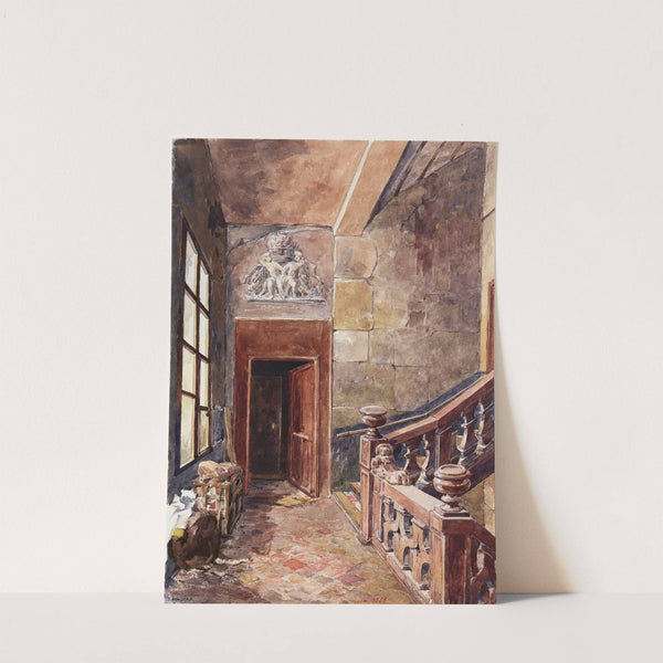 Maison nº27 rue du Jour, palier de l'escalier du premier étage by Henri Berthaut