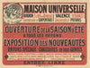 Maison universelle, Maubé Aîné. Avignon, succursale à Carpentras, Valence, succursale à Privas (1890)