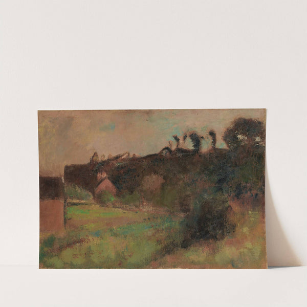 Maisons Au Pied D’une Falaise (circa 1895-98) by Edgar Degas