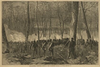 Major-General Wadsworth fighting in the Wilderness