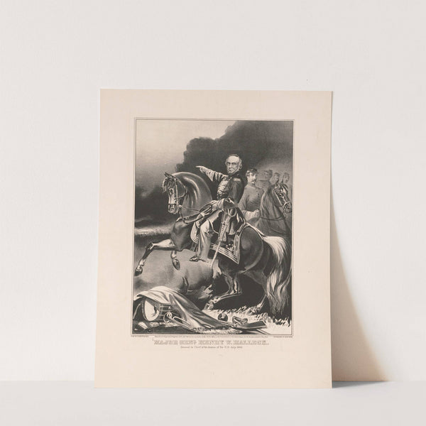 Major Genl. Henry W. Halleck General in chief of the armies of the U.S. July 1862. (1862) by Currier & Ives.