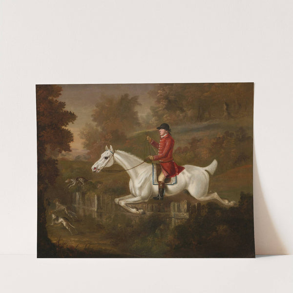 Major Spode taking a fence by Francis Sartorius