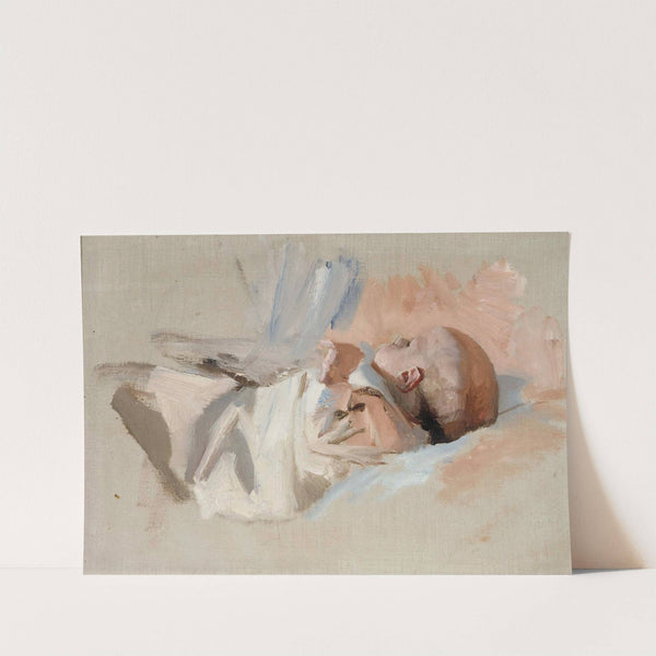 Makaava lapsi, luonnos maalaukseen Jouluaamu (1888) by Albert Edelfelt