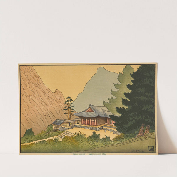 Makaen Monastery, Diamond Mountains, Korea (1928) by Lilian May Miller