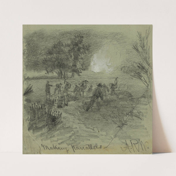 Making parrallels (1864) by Alfred Rudolph Waud