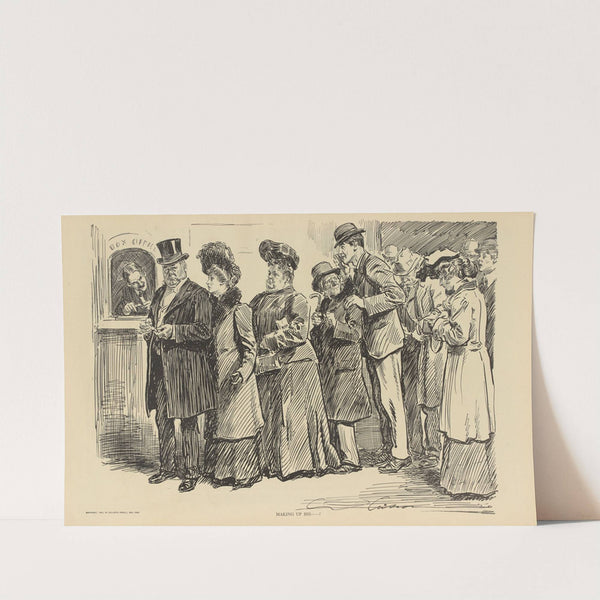 Making up his- (1900-1905) by Charles Dana Gibson