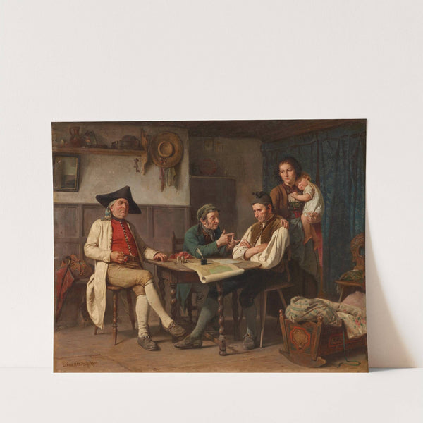 Makler und Bauernfamilie (1864) by Benjamin Vautier