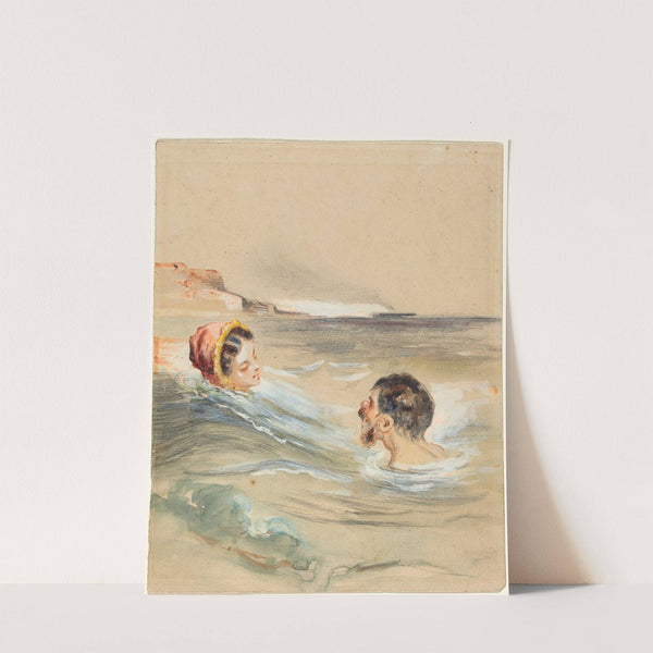 Male and Female Bathers by Alfred Grévin