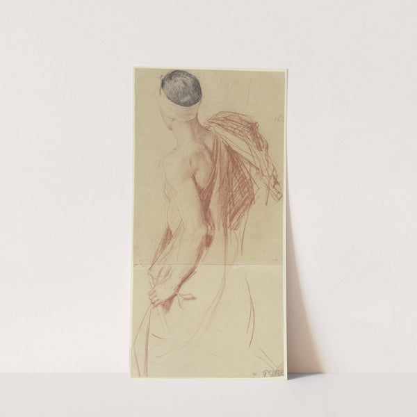 Male back half nude by Wilhelm Gentz