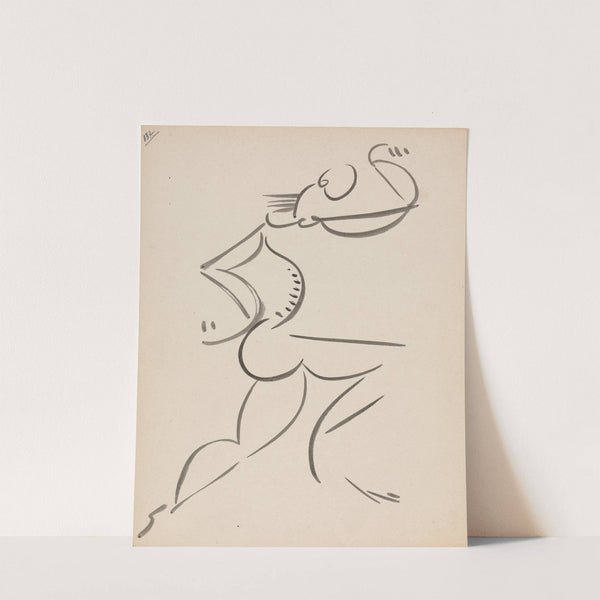 Male Dancing Figure, in Profile by Henri Gaudier-Brzeska