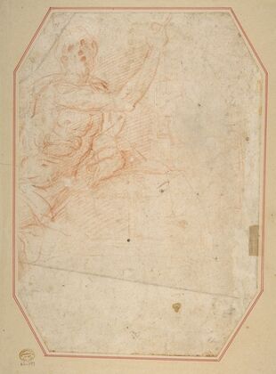Male Figure with Upraised Arm (1580–82)