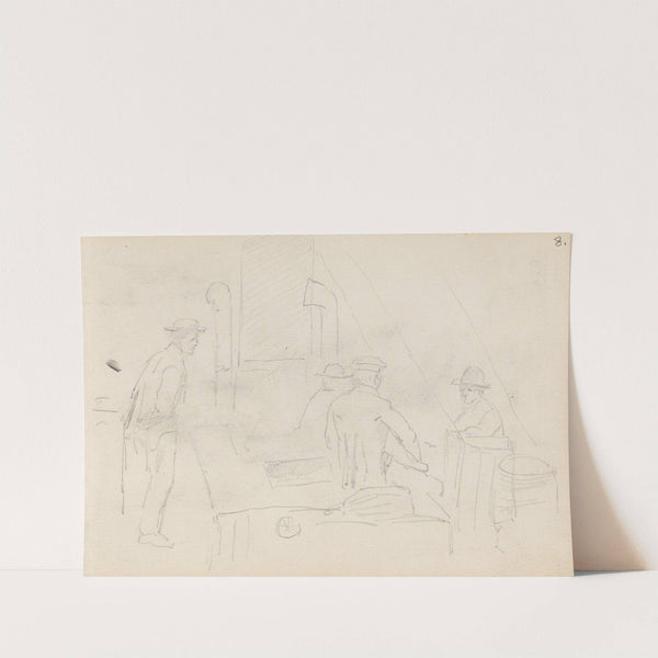 Male figures in workshop interior (between 1867 and 1873) by Adolph Tidemand