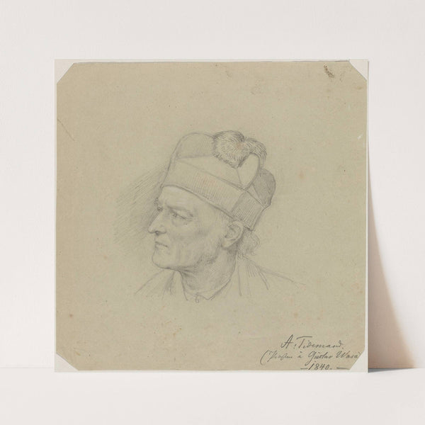 Male head (Between 1839 and 1841) by Adolph Tidemand