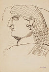 Male Head – Drawing after an Ancient Relief (1870)