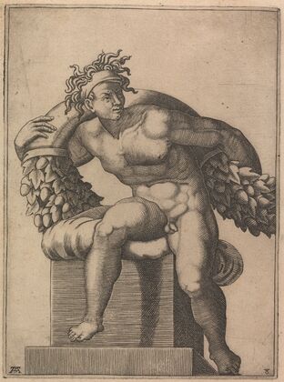 Male Nude from Panel of ‘The Sacrifice of Noah’