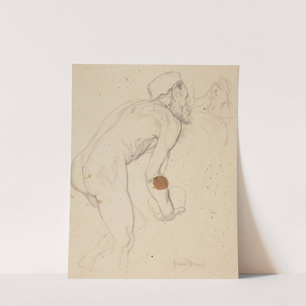 Male Nude from the Back (1890) by Hans Thoma