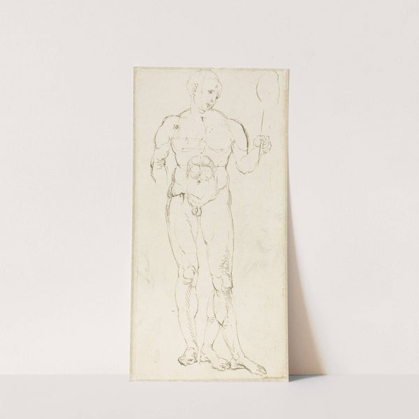 Male Nude Holding a Mirror (recto) (c. 1500) by Albrecht Dürer