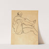 Male nude holding right foot by Henri Gaudier-Brzeska