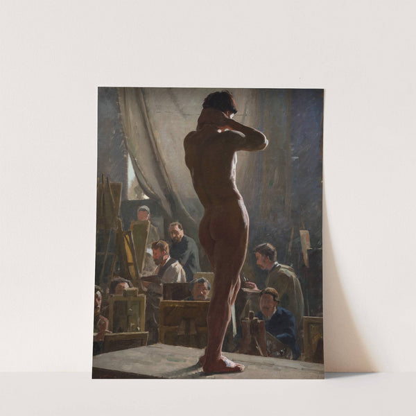 Male Nude in the Studio of Bonnat (1876 - 1877) by Laurits Tuxen