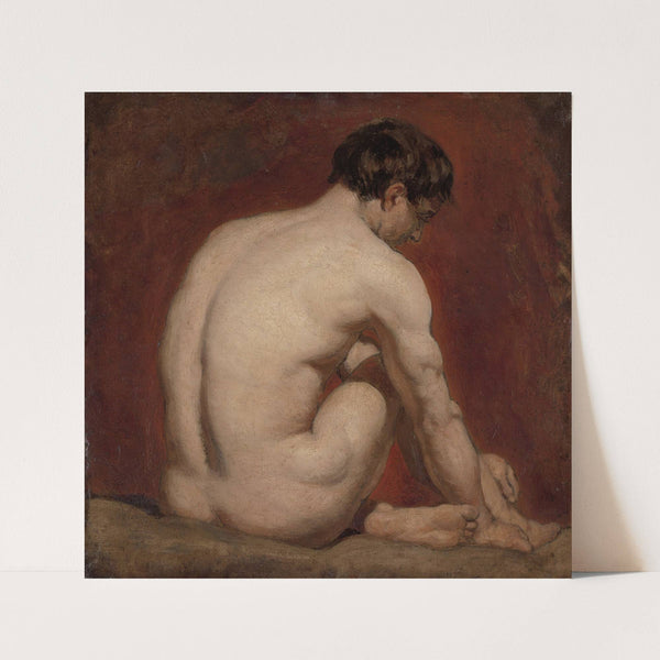 Male Nude, Kneeling, from the Back by William Etty