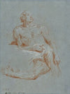 Male Nude Leaning on His Elbow (verso)