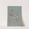 Male Nude Leaning on His Elbow (verso) (1752-1753) by Giovanni Battista Tiepolo