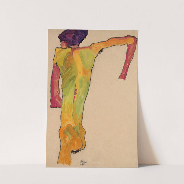 Male Nude, Propping Himself Up (1910) by Egon Schiele