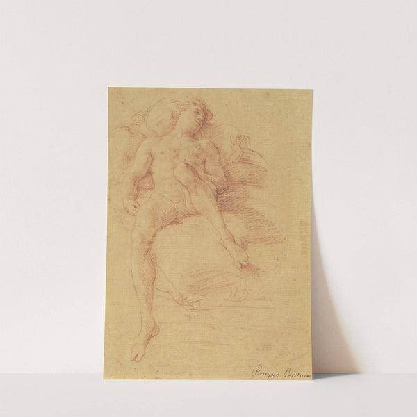 Male Nude Reclining on a Bed by Pompeo Batoni