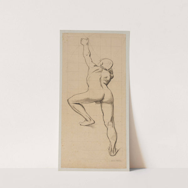 Male Nude Shooting a Bow (1880 - 1890) by Hans Thoma