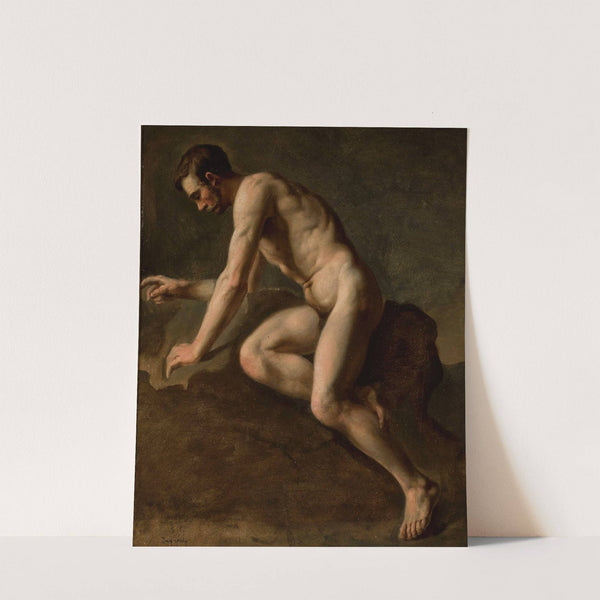 Male nude study by Józef Simmler