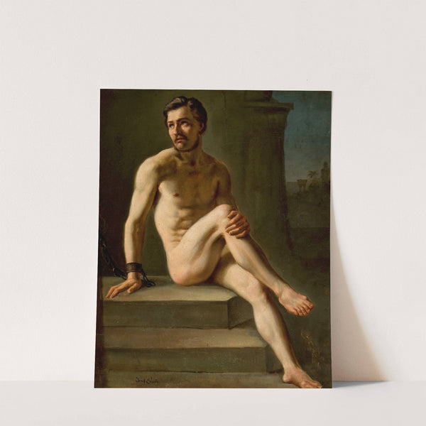 Male nude study (1841 - 1842) by Józef Simmler