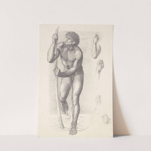 Male Nude - Study for St Christopher by Sir Edward Coley Burne-Jones
