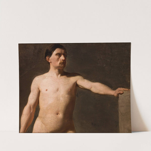 Male nude - torso of a male figure by Jan Matejko