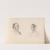 Male portrait; female portrait (Between 1855 and 1859) by Adolph Tidemand