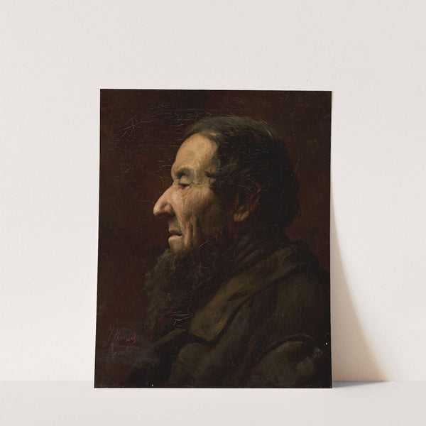 Male portrait in profile, study by Jan Kauzik