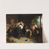 Maler beim Portraitieren eines Bauernmädchens by Friedrich Bischoff