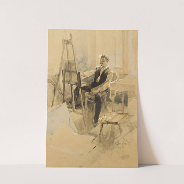 Maler im Atelier by Ludek Marold